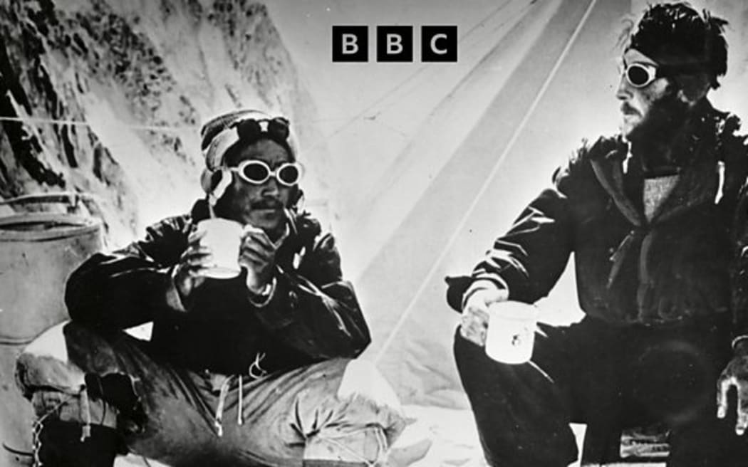 Hillary and Norgay on Everest