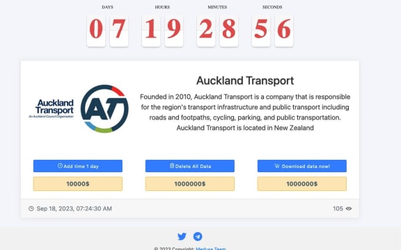 Cyber threat analyst Brett Callow said hacker group Medusa was claiming to have stolen data from Auckland Transport during a cyber attack last week which affected the city's payment system.