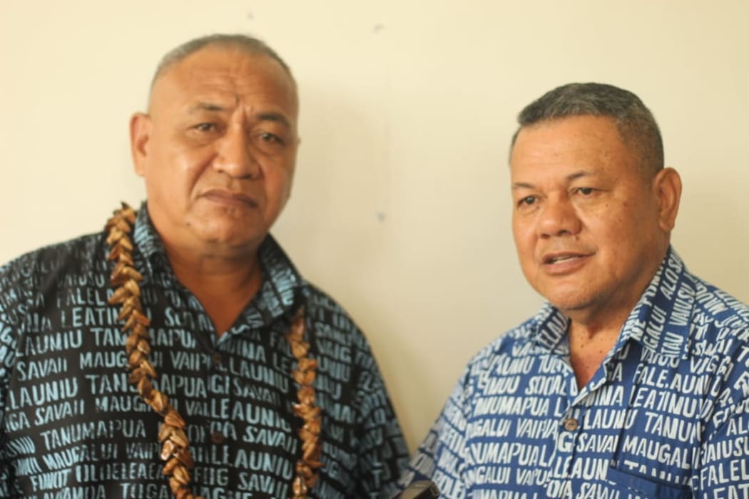 Olo Fiti Vaai (left) and Faumuina Wayne Fong
