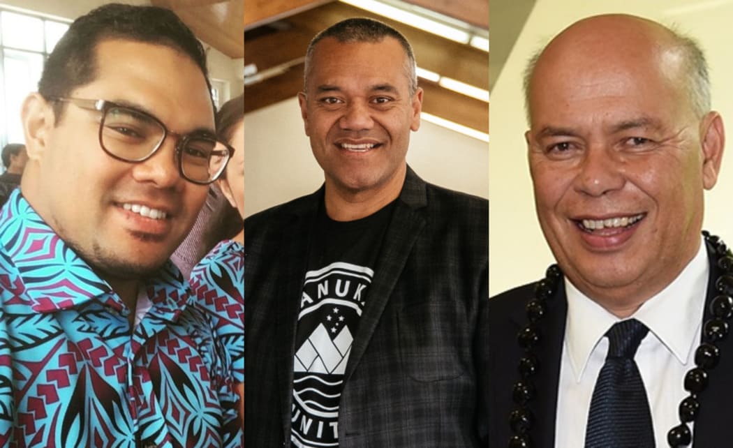 From left, Dr Va'aiga Autagavaia, Fa'anana Efeso Collins and Dr Collin Tukuitonga.