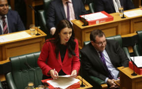 Jacinda Ardern in her first appearance in Parliament as new Labour leader.