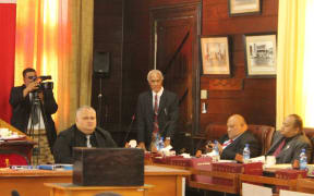 'Akilisi Pohiva addresses Parliament before the Prime Ministerial ballot