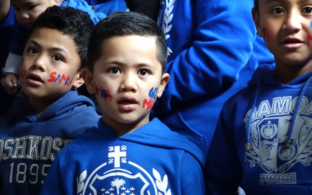 Watching the game in Otahuhu