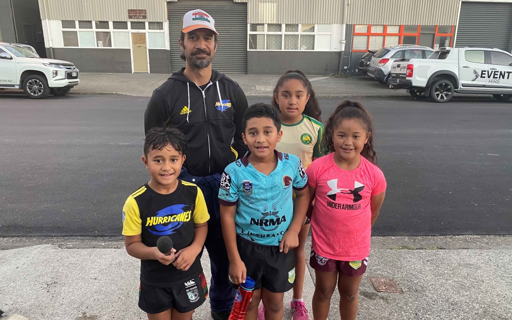 Cam Koloi, sons Joseph and Rigby and nieces Sofia and Vitolia, all attend Punchfit classes.