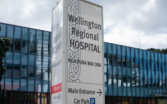 Wellington Regional Hospital entrance sign.