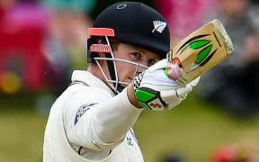 Henry Nicholls celebrates 50.