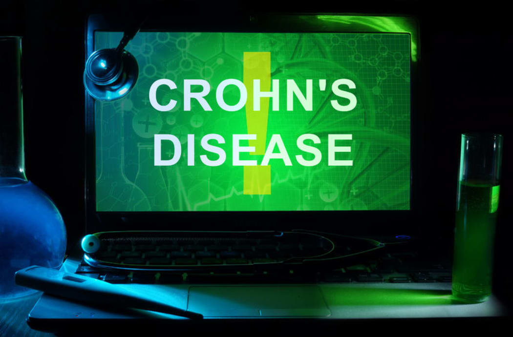 Crohn's disease on a laptop