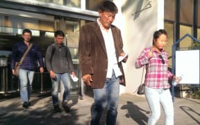 Yu Hsiang Chen leaving Christchurch District Court.