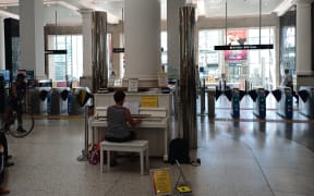 Piano in Foyer of Waitematā Station Auckland