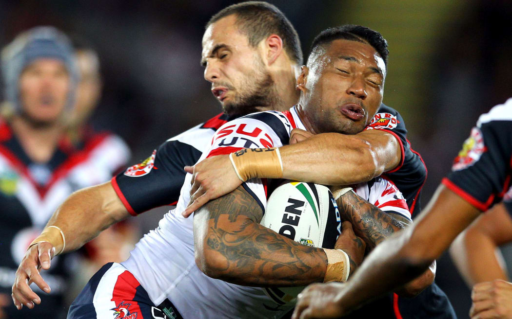Frank-Paul Nuuausala playing against the Warriors in his previous time at the club,