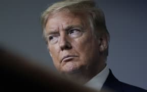 US President Donald Trump speaks at the daily coronavirus task force briefing at the White House on April 21, 2020 in Washington, DC.