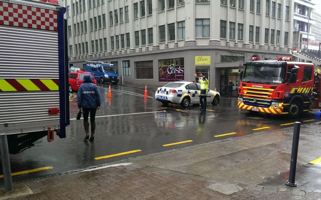 Emergency services at the scene on Wednesday afternoon.