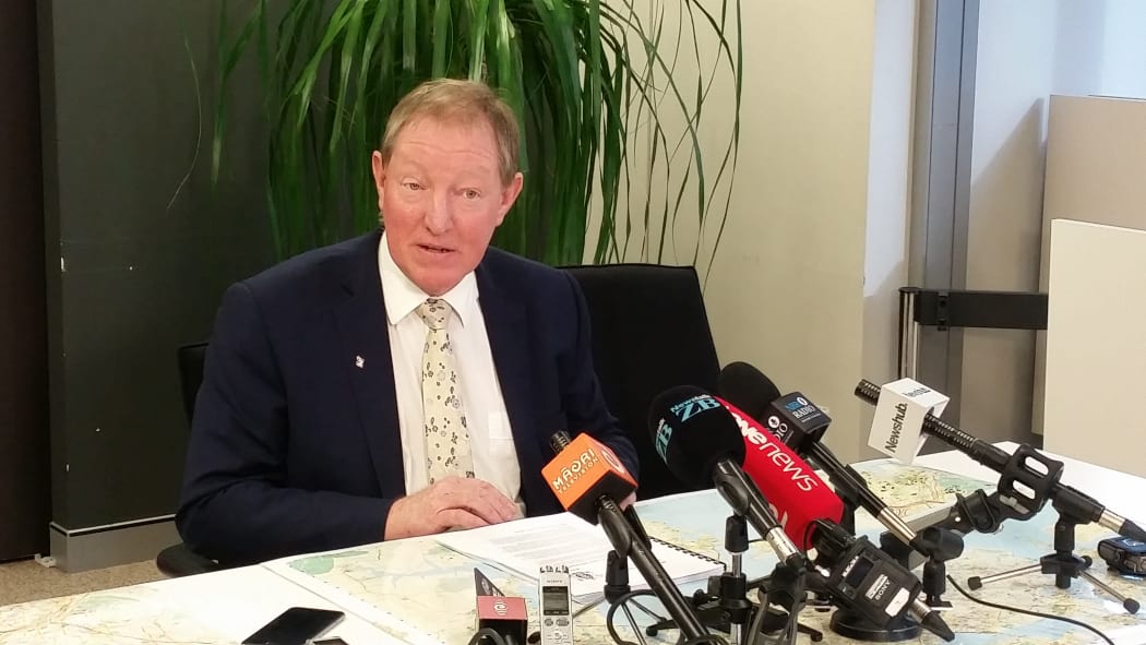 Housing Minister Nick Smith speaks to reporters after the release of the revised version of the Auckland Unitary Plan.