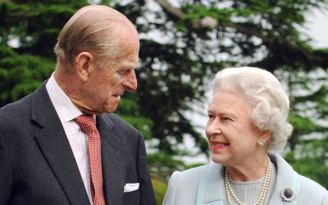 Queen Elizabeth II and her husband, the Duke of Edinburgh mark their diamond wedding anniversary at Broadlands in the Hampshire, in 2007.