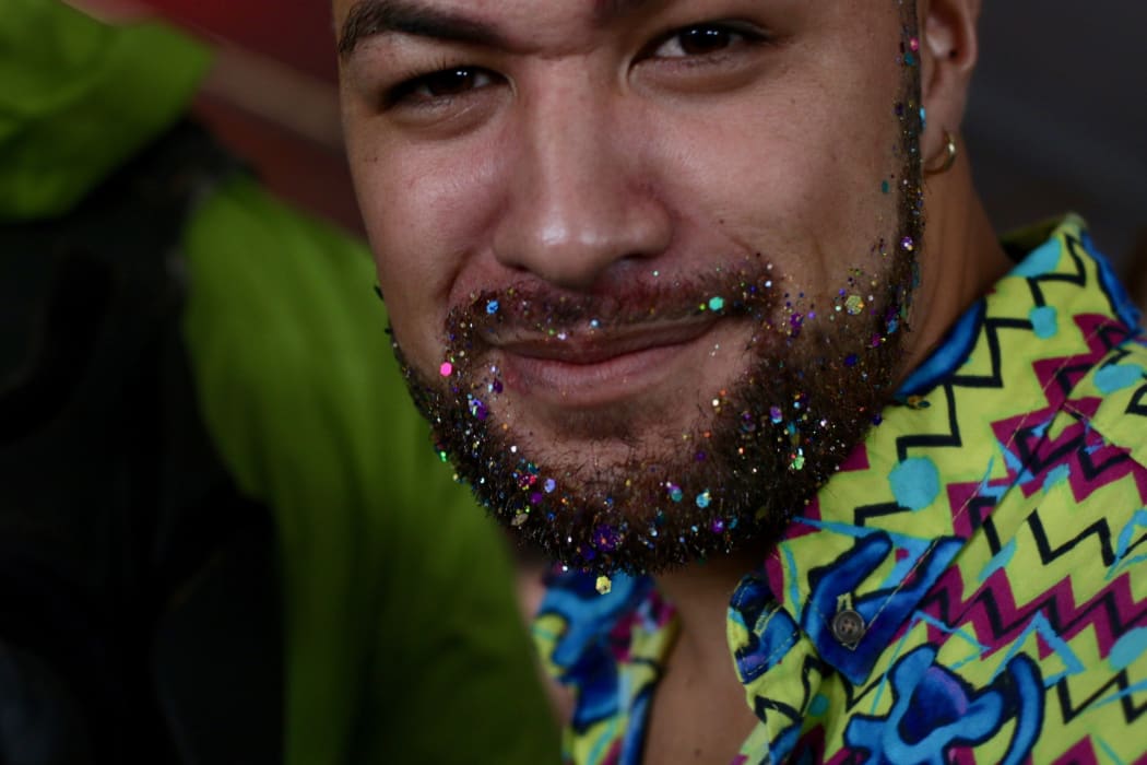 Glitter beard at Homegrown