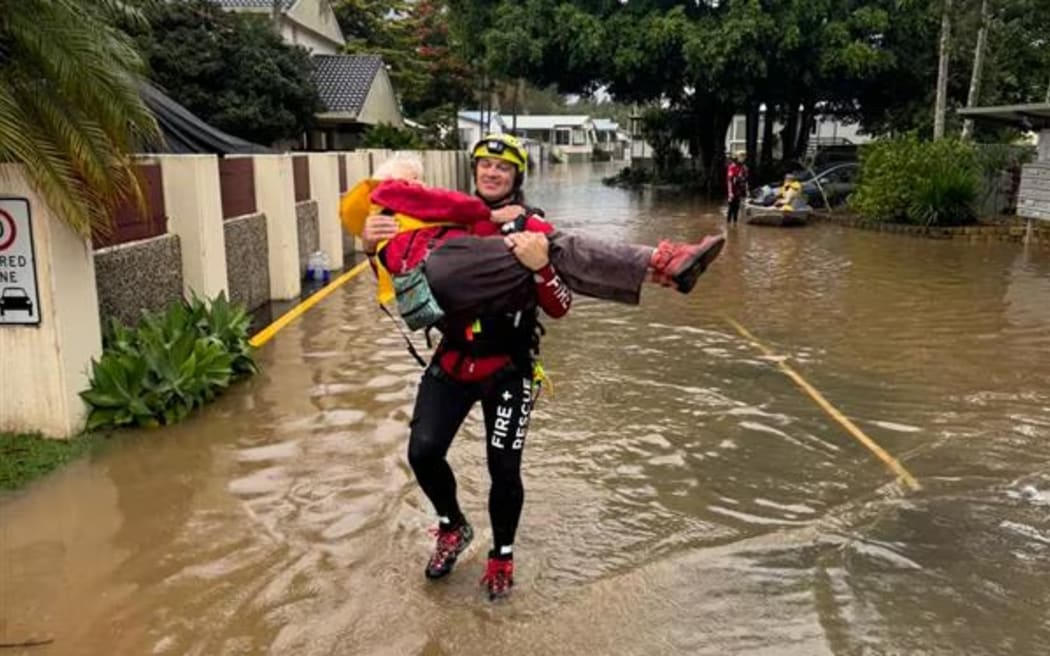 More than 350 people were rescued by emergency services on Wednesday. (Supplied: Fire and Rescue NSW)