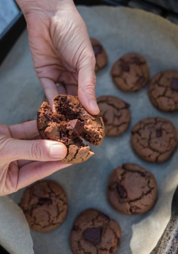 Flour-free chocolate chunk energy cookies from Little Bird Organics.