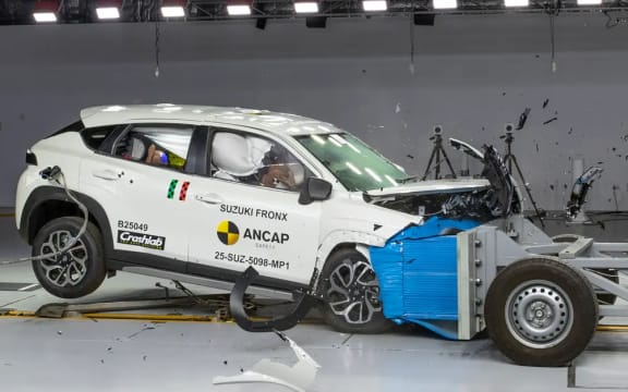 The Suzuki Fronx during testing by ANCAP.