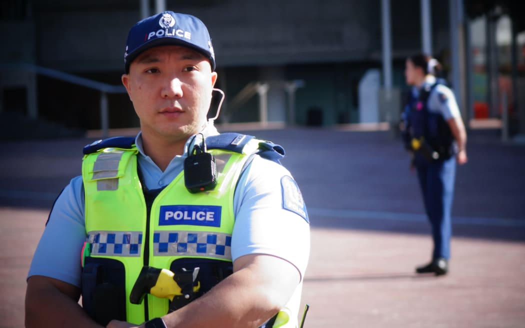 Aotea Square in central Auckland has been cordoned off as police examine an unattended bag.