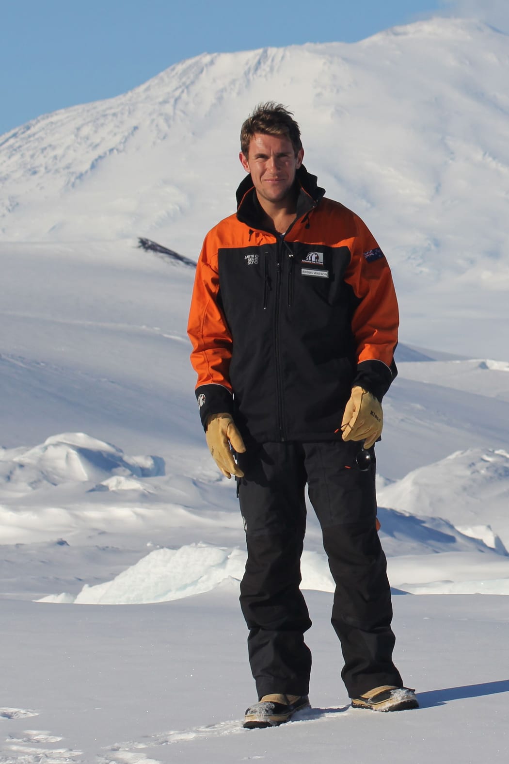 Angus Watson in Antarctica.