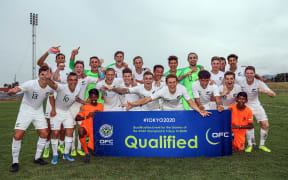 New Zealand celebrate qualifying for the 2020 Tokyo Olympics. 5th October 2019.