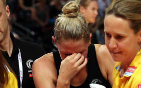 Casey Kopua is carried off the court in Sydney