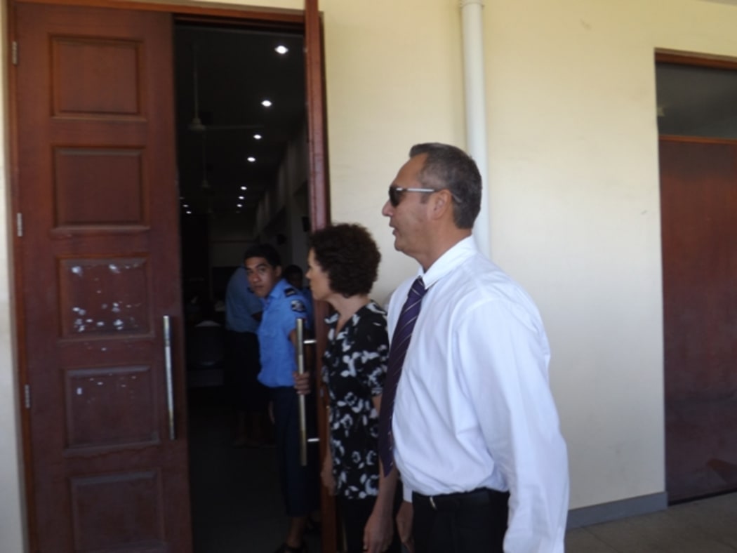 Police Commissioner, Fuiavailili Egon Keil, arriving at court for the second appearance.