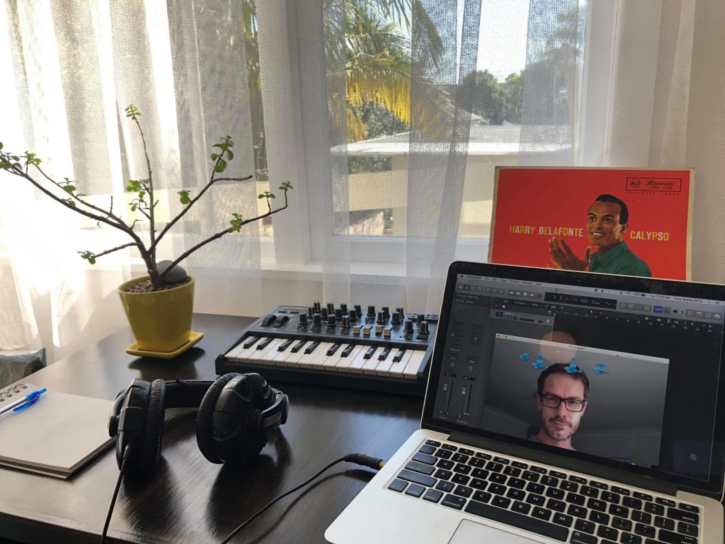 Tony Stamp's working from home setup