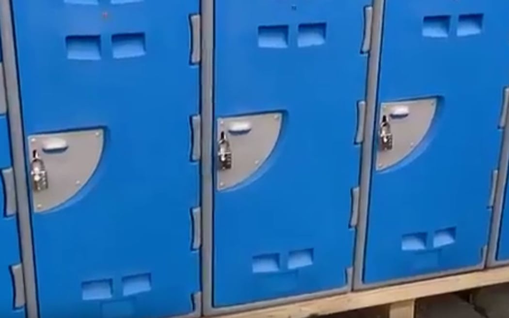 Henderson Salvation Army installed lockers for homeless people to keep their possessions.
