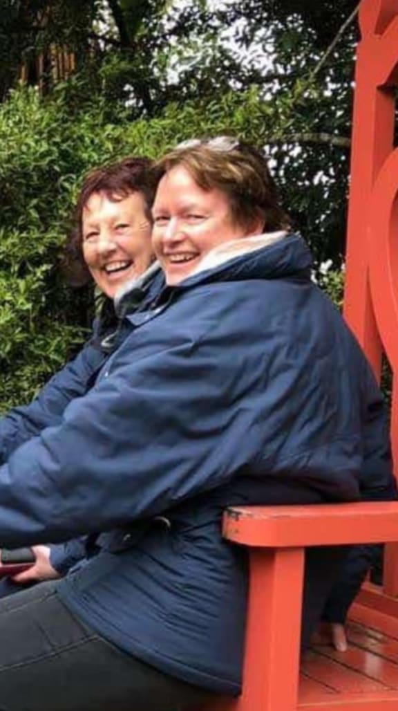 Netball coaches Faye Eden and Lyn Fleming.