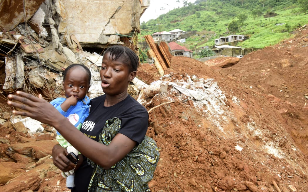 Fatoumata Dioumbouya lost her husband in the Freetown landslip.