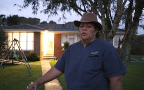 Rewarewa Morris outside the Mangere home.
