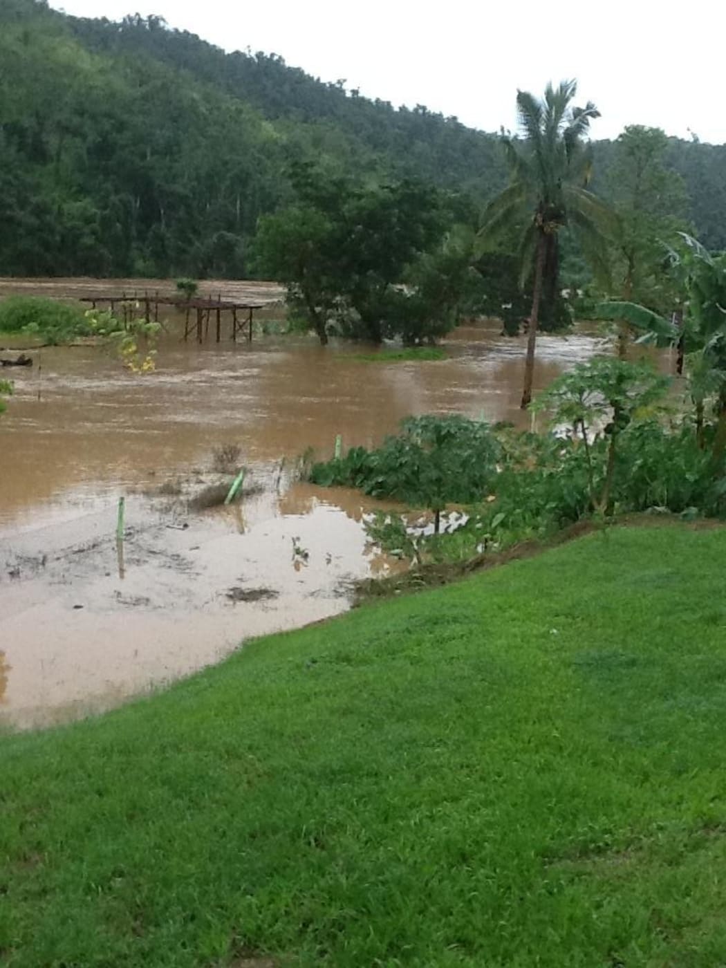 Flooding in Savu Savu on Vanua Levu in Fiji.