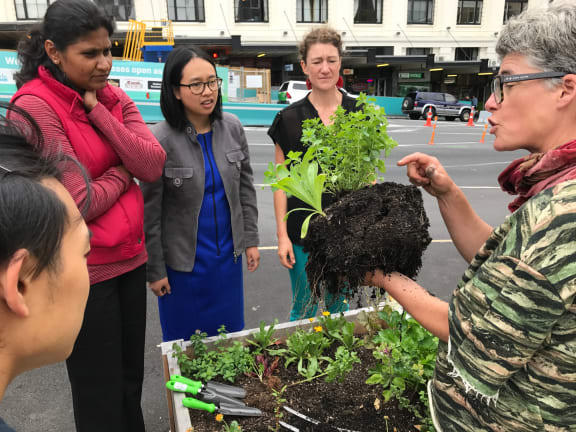 Sarah Smuts-Kennedy teaching bio-dynamic gardening