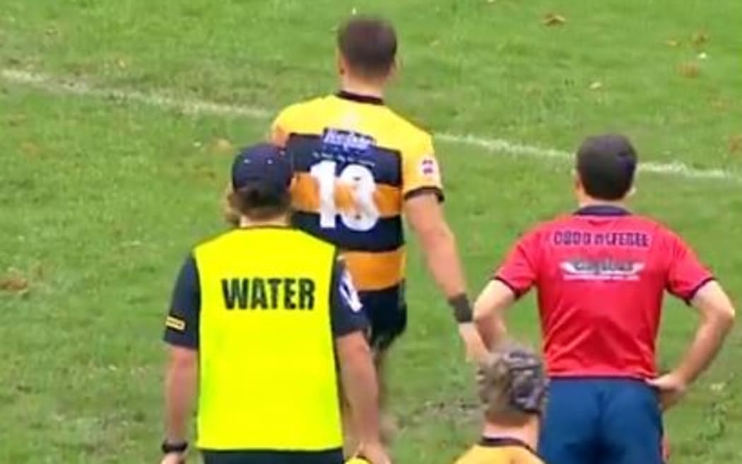 Marlborough Boys’ College First XV scored a controversial try after the team's kicker was setting up for a shot at goal.