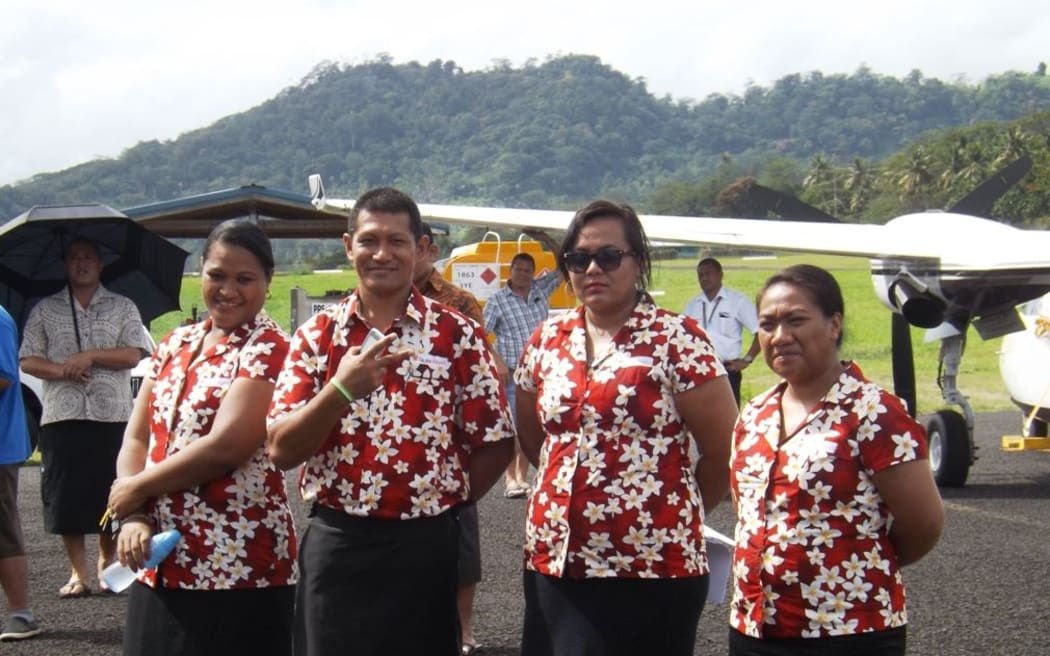 Talofa Airways staff at the launch of the airline
