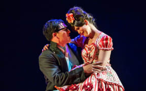 Jonathan Abernathy and Amelia Berry in The Mikado