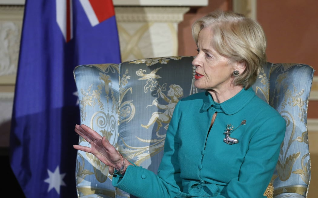 Australia's Governor General Quentin Bryce meets with her Canadian counterpart David Johnston (not pictured) at Rideau Hall in Ottawa April 4, 2013.