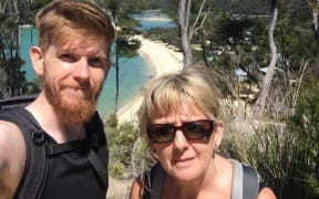 David Holland with mother, Karen.