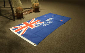 An artwork of a flag stencilled with the words “Please Walk On Me” has angered the local RSA who has labelled it an “insult” to veterans.