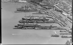 Lyttleton Wharves 1949