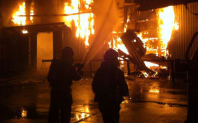 The fire damaged a workshop.