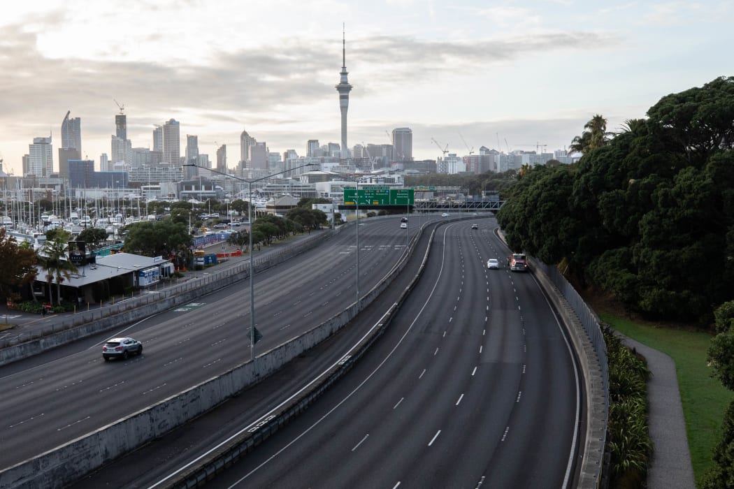 Auckland on the morning of 26 March, on the first day of the nationwide Covid-19 lockdown.