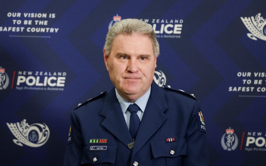 Superintendent Lane Todd, Christchurch Metro area commander, speaks at the launch of the community beat teams in Christchurch.