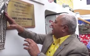 Fiji PM, Frank Bainimarama, launches the Veivueti hospital ship
