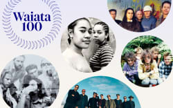 A graphic showing the Waiata 100 artists.