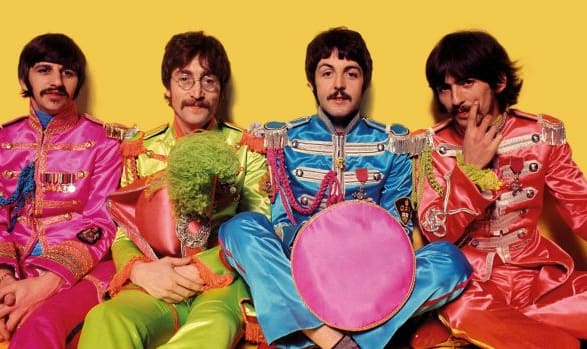 The alternative gatefold sleeve for the Beatles Sgt. Peppers Lonely Hearts Club Band.