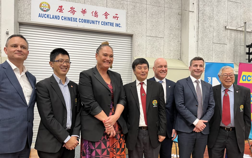 Political party members from the Greens, Labour, National, and ACT engaged in heated debates with the Chinese community on key issues while campaigning for the general elections on 11 September, 2023 in Auckland.
