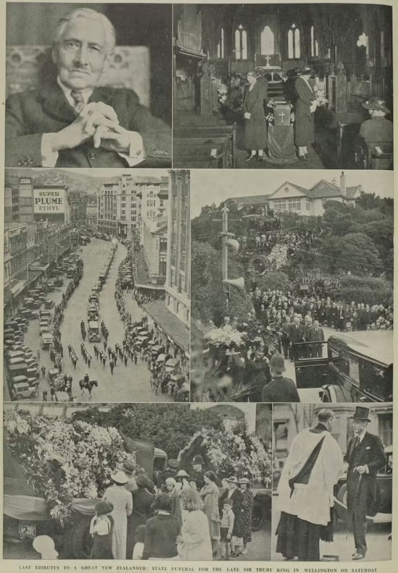 Coverage of Truby King’s funeral in 1938. Auckland Libraries Heritage Collections