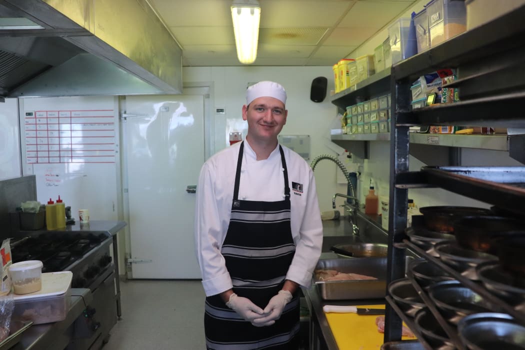 Summer chef in Antarctica Corporal Quentin Hathaway is on his first overseas deployment and without his family on Christmas.